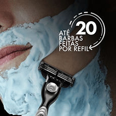 Banner Gillette Mach3 Até 20 Barbas Feitas Por Refil