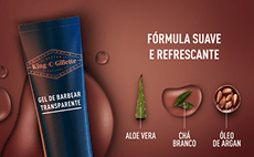 Banner Gel de Barbear Transparente Fórmula Suave Premium