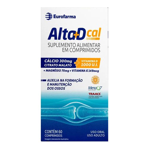 Alta-D-Cal-1000UI-Eurofarma-Vitamina-D-60-Comprimidos Alta-D-Cal-1000UI-Eurofarma-Vitamina-D-60-Comprimidos
