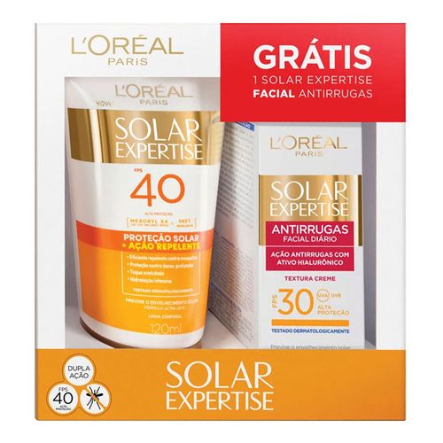 Kit-Loreal-Protetor-Solar-Repelelnte-FPS40-120ml---Antirrugas-FPS30-25g Kit-Loreal-Protetor-Solar-Repelelnte-FPS40-120ml---Antirrugas-FPS30-25g