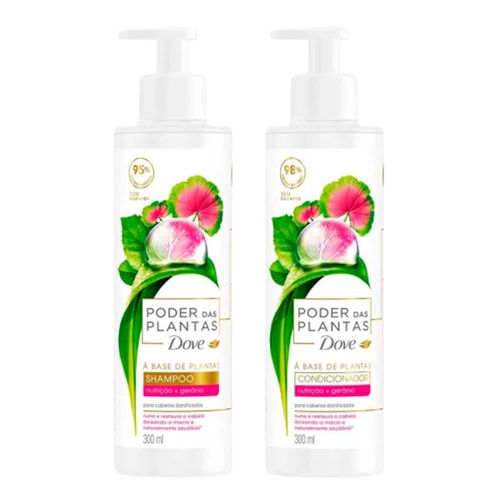 Kit-Shampoo-Dove-Poder-das-Plantas-Nutricao---Geranio-300ml---Condicionador-Dove-Poder-das-Plantas-Nutricao---Geranio-300ml