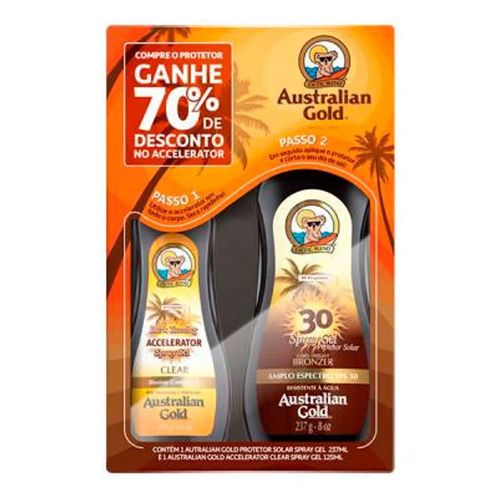 Kit Protetor Solar E Bronzeador Australian Gold Fps30 237Ml