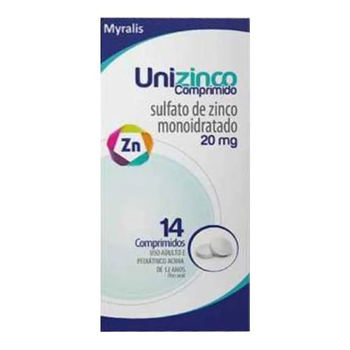 Unizinco-20mg-Myralis-14-Comprimidos