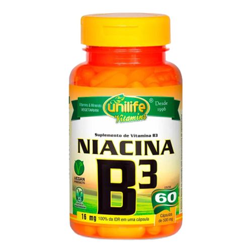 Vitamina-B3-Niacina---Unilife---60-Capsulas-de-500mg