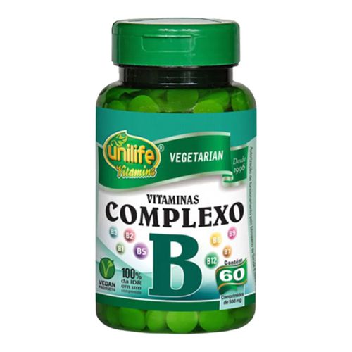 Vitamina-Complexo-B---Unilife---60-Comprimidos-de-500mg Vitamina-Complexo-B---Unilife---60-Comprimidos-de-500mg