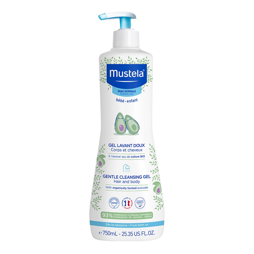 Gel Lavante Suave Mustela Bebê com Abacate Orgânico 750ml