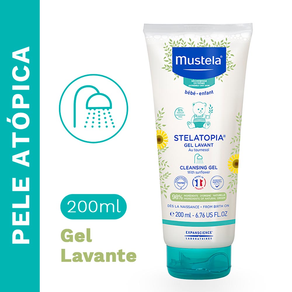 Gel lavante sale mustela stelatopia