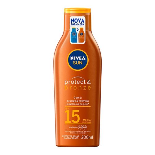 Protetor Solar Nivea Sun Protect & Bronze Fps 15 200Ml