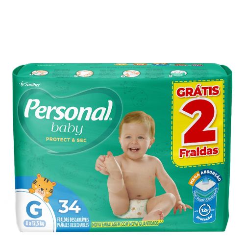 Fralda Personal Baby Premium Protection Tamanho G 30 Unidades