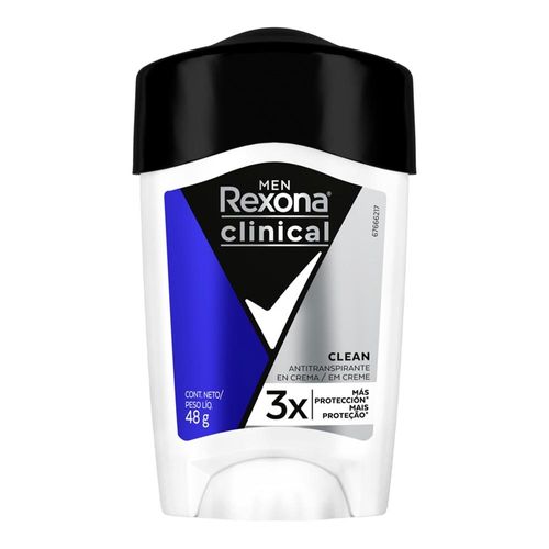 Kit 2 Desodorante Antitraspirante Rexona Clinical Creme Clean 96h