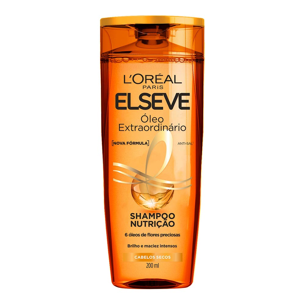 シャンプー L'OREAL ELSEVE Extraordinary oil Shampoo Elseve Óleo Extraordinário para Cabelos Secos e Opacos