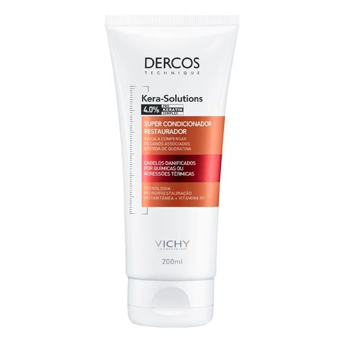 Condicionador Reparador Vichy Dercos Kera Solutions Cabelos Danificados 200Ml