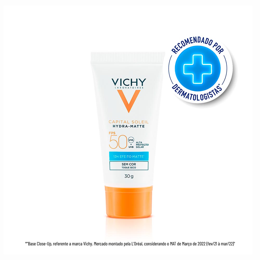 Protetor Solar Facial Vichy Capital Soleil Hydra Matte FPS50 Sem Cor 30g - Drogarias  Pacheco