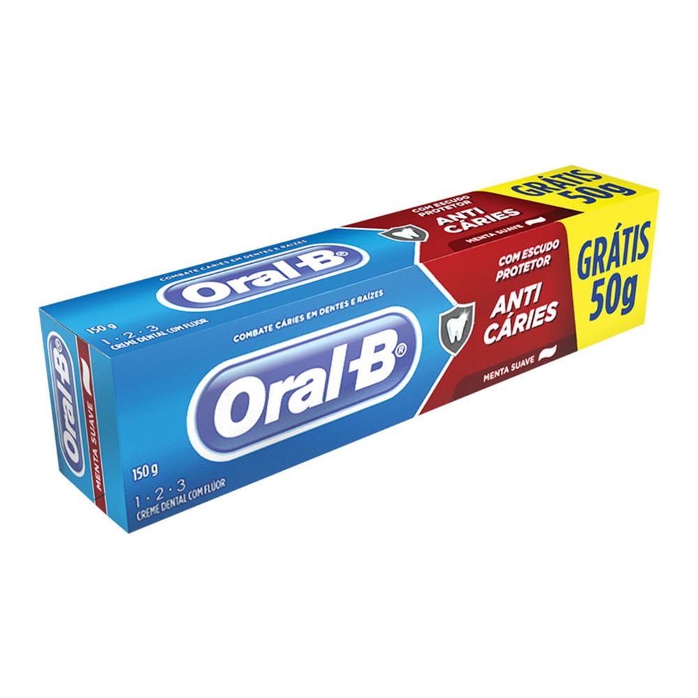 Creme Dental Oral-B 150g Anti-Cáries Menta Suave - Drogarias Pacheco