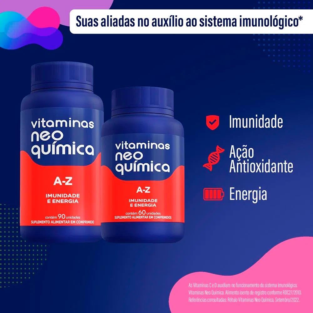 Vitamina Neo Química AZ 60 comprimidos - Drogarias Pacheco