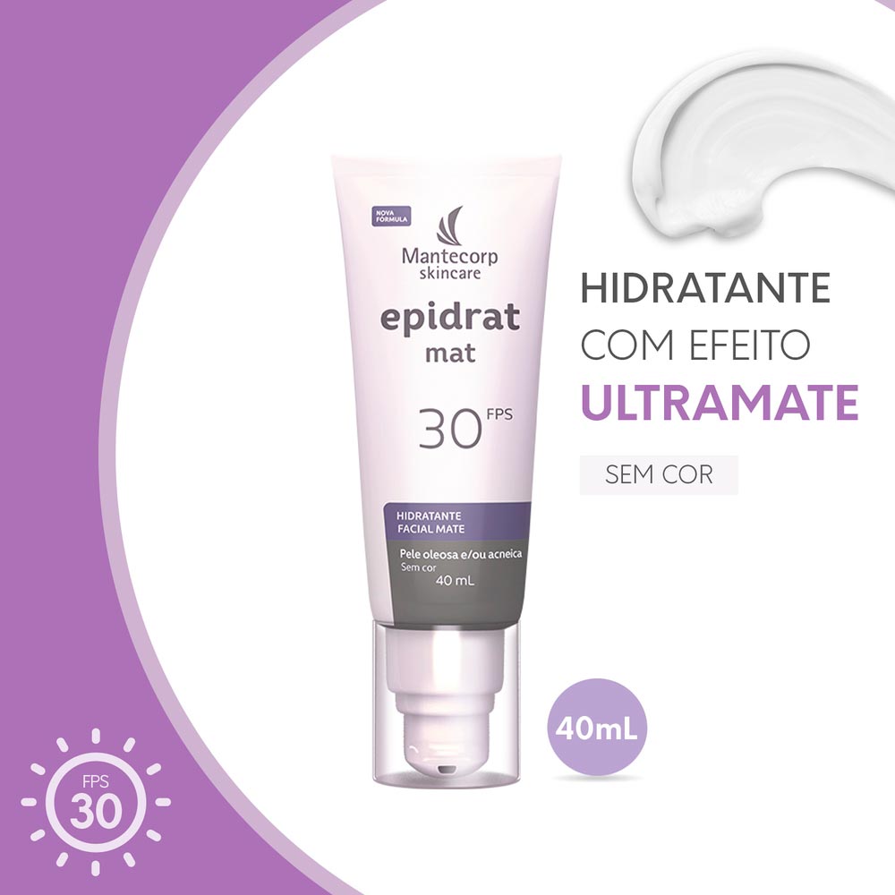 Hidratante Facial Epidrat Mat Sem Cor FPS30 40ml