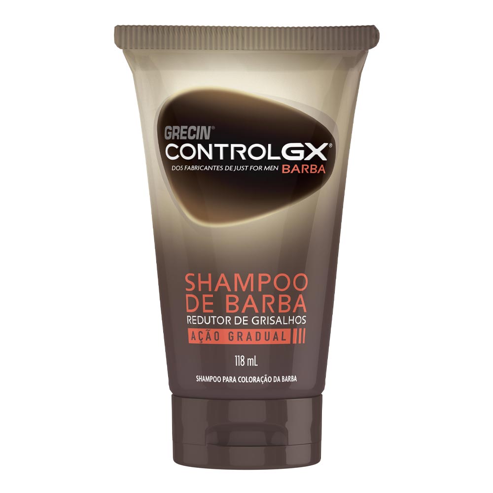 Shampoo para Barba Grecin Control GX Redutor de Grisalho 118ml