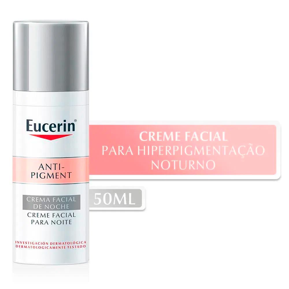 Creme Facial Eucerin AntiPigment Noite 50ml Drogarias Pacheco