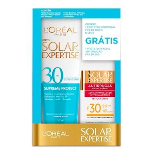 805424---Protetor-Solar-L-Oreal-Expertise-Supreme-Protect-FPS-30-200ml---Protetor-Solar-Facial-FPS30-Antirrugas-25g-1 805424---Protetor-Solar-L-Oreal-Expertise-Supreme-Protect-FPS-30-200ml---Protetor-Solar-Facial-FPS30-Antirrugas-25g-1