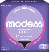 Calcinha Absorvente Modess Tam G