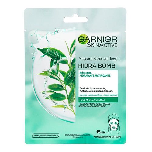 705063---Mascara-Facial-em-Tecido-Garnier-Hidra-Bomb-Cha-Verde-Matificante--32g-1 705063---Mascara-Facial-em-Tecido-Garnier-Hidra-Bomb-Cha-Verde-Matificante--32g-1