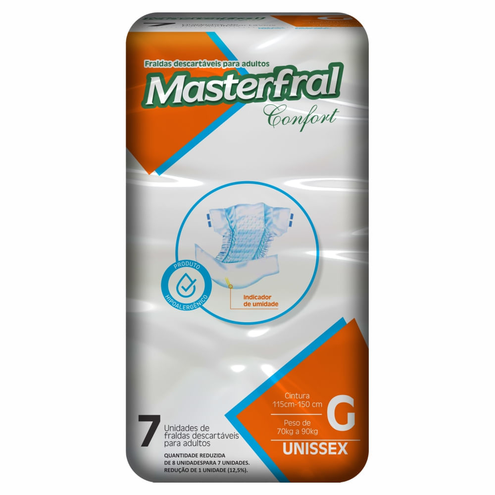 Fralda Adulto Masterfral G 7 Un.