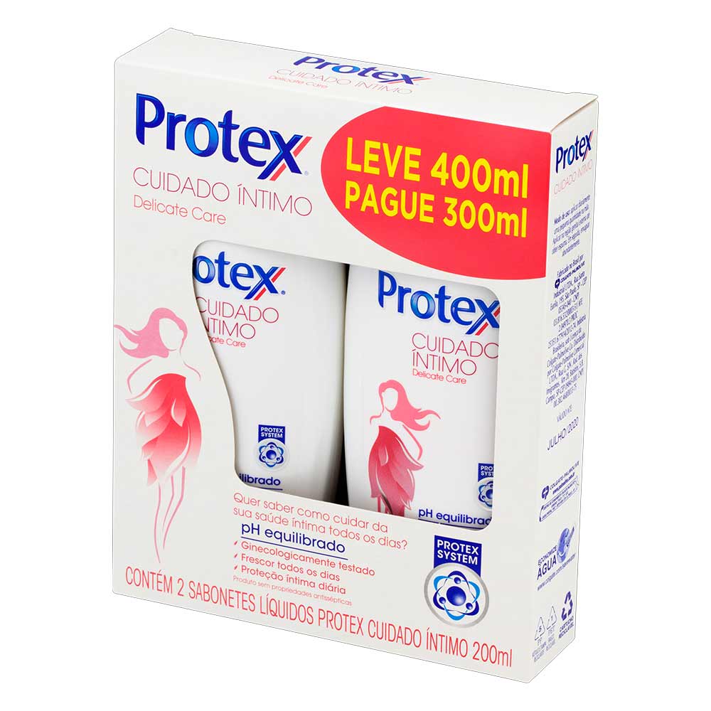 Kit Sabonete Líquido Íntimo Protex Delicate Care 2 Unidades 200ml Cada Drogarias Pacheco 5192