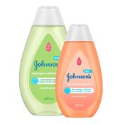 Kit-Johnson-s-Baby-Shampoo-Cabelos-Claros-400ml--Sabonete-Liquido-Da-Cabeca-Aos-Pes-200ml