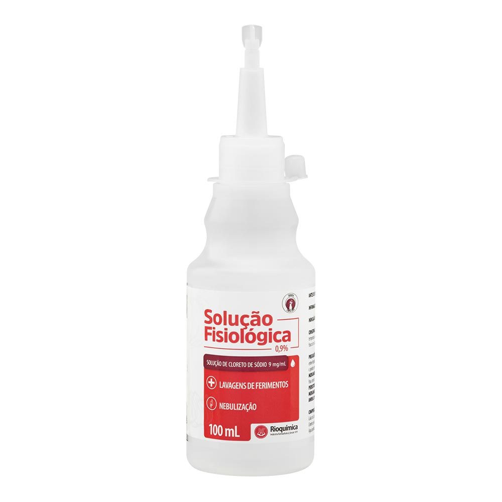 Solução Fisiológica 9mg/ml (0,9%) Rioquímica 100ml - Drogarias Pacheco