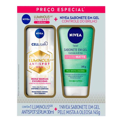 820601---Kit-Serum-Cellular-Luminous-630-Antispot-30ml-Sabonete-Em-Gel-Efeito-Matte-Nivea-145g-1 820601---Kit-Serum-Cellular-Luminous-630-Antispot-30ml-Sabonete-Em-Gel-Efeito-Matte-Nivea-145g-1