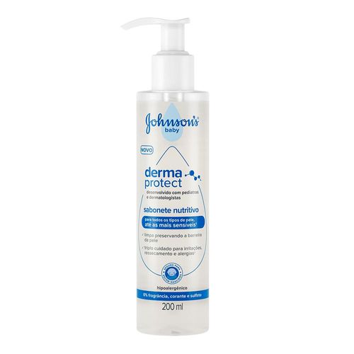 Sabonete Líquido Infantil Johnson's Baby Derma Protect Sem Fragrância 200Ml