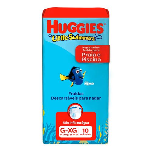 Fralda Huggies Little Swimmers Praia E Piscina G/Xg 10 Unidades