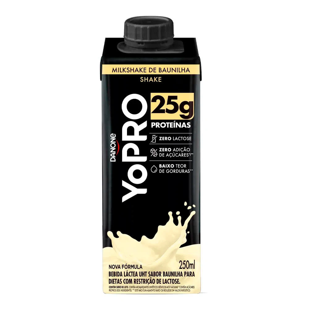 Kit YoPRO Bebida Láctea UHT Chocolate 25g de proteínas 250ml 6 und + Bebida  Láctea UHT Milkshake de Baunilha 25g de proteínas 250ml 6 und - Drogarias  Pacheco