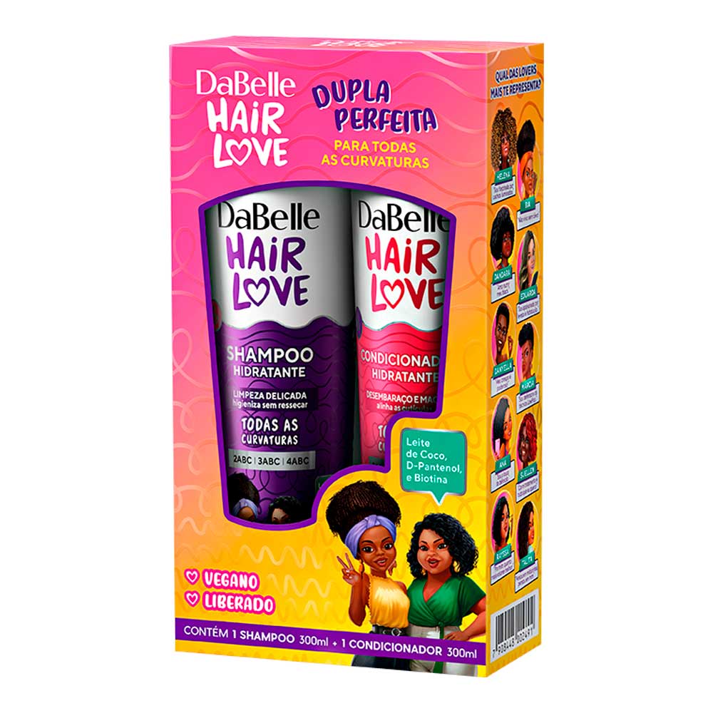 Kit Dabelle Hair Love Shampoo 300ml + Condicionador 300ml Drogarias