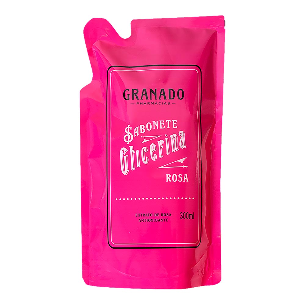 Sabonete Líquido Granado Glicerina Rosas Refil 300ml