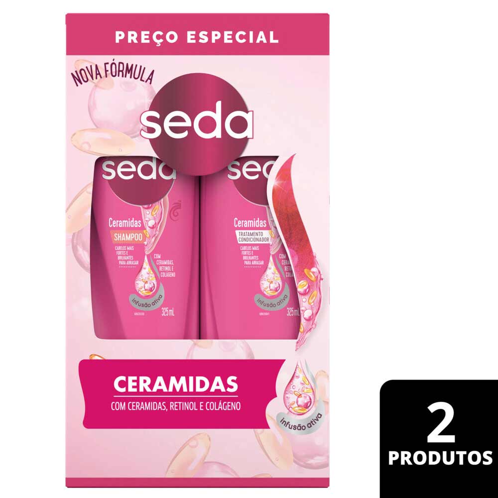 Shampoo + Condicionador Seda Ceramidas 325ml - Drogarias Pacheco