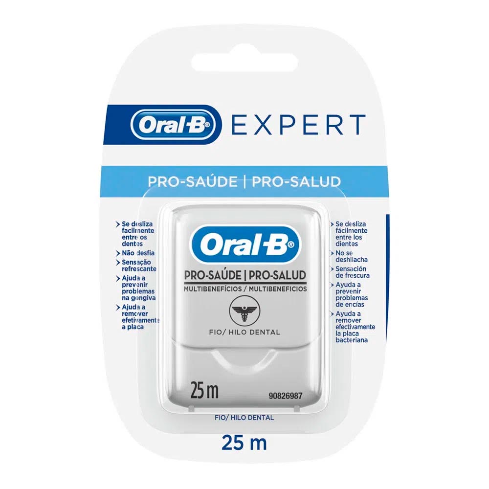 Kit Fio Dental Oral-B Pro-Saúde 25m 1 Unidade + Enxaguante Bucal Oral B  100% de Sua Boca Cuidada 1L - Drogarias Pacheco