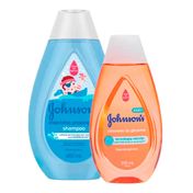 Kit-Johnsons-Baby-Shampoo-Cheirinho-Prolongado-400ml---Sabonete-Liquido-Da-Cabeca-Aos-Pes-200ml