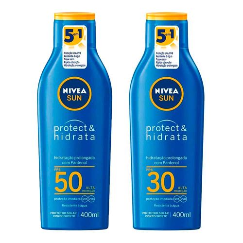 Kit-Nivea-Sun-Protect-e-Hidrata-Protetor-Solar-FPS30-400ml---Protetor-Solar-FPS50-400ml