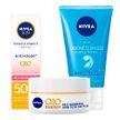 Kit-Nivea-Facial-Protetor-Solar-Sun-Beauty-Expert-FPS50-50g---Creme-Antissinais-Dia-Q10-Plus-C-FPS15-50ml---Sabonete-em-Gel-150ml