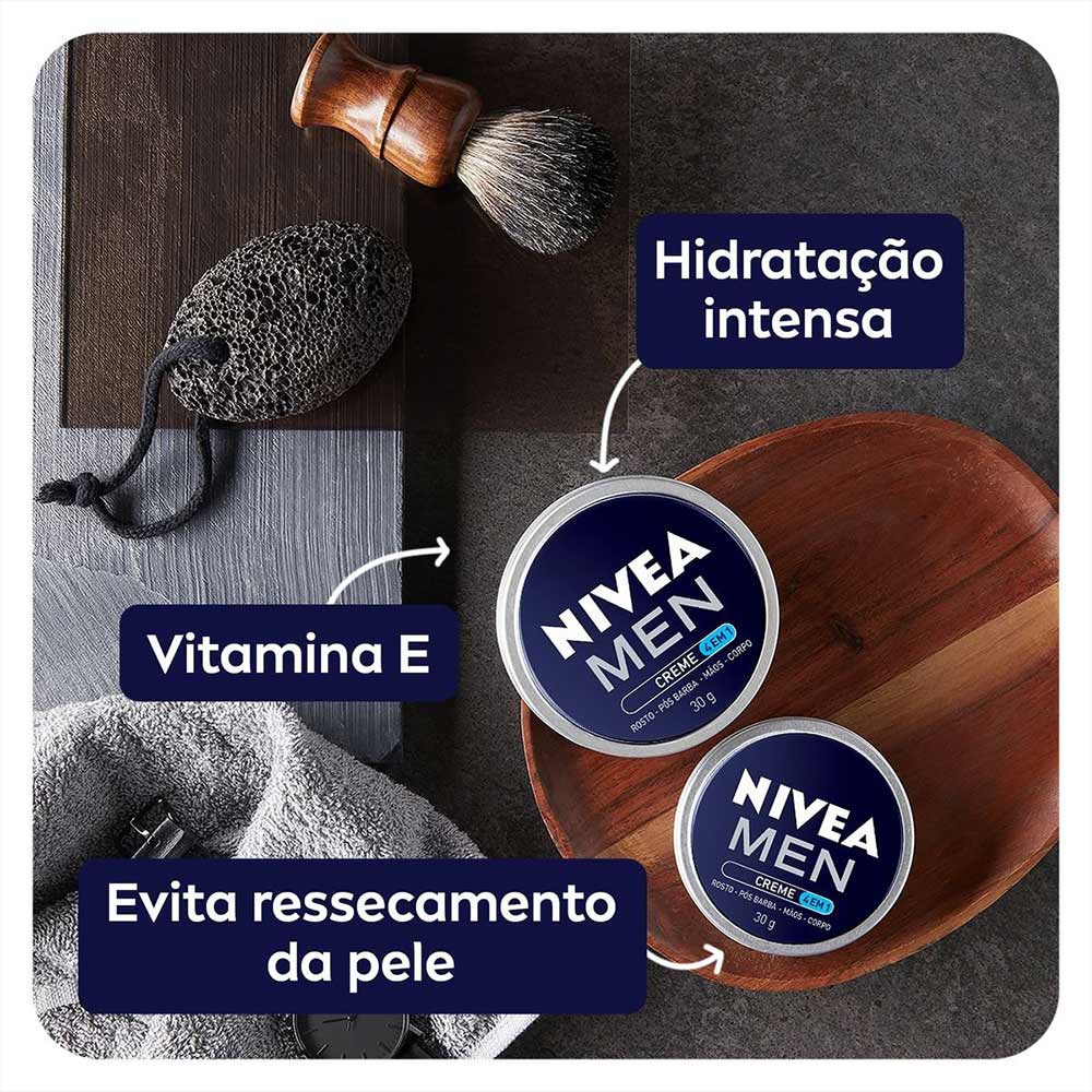Creme Hidratante Nivea Men 4 em 1 30g - Drogarias Pacheco