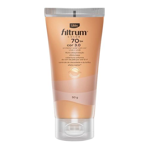 Protetor Solar Facial Libbs Filtrum Fps 70 Color Cor 3.0 50G