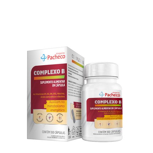 Complexo B Drogarias Pacheco 100 Cápsulas