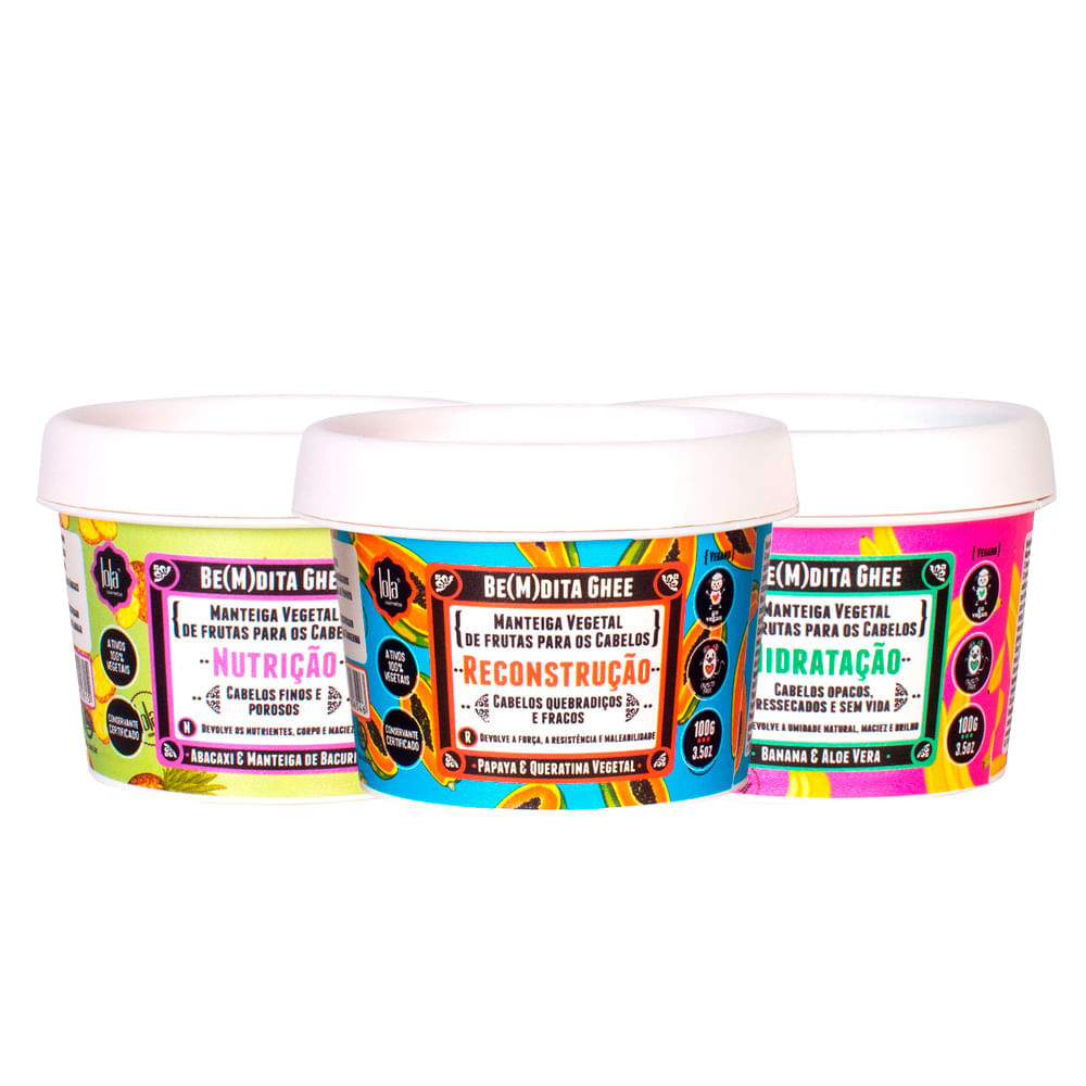 Kit Lola Cosmetics - Máscara de Hidratação 100 g + Máscara de Nutrição ...