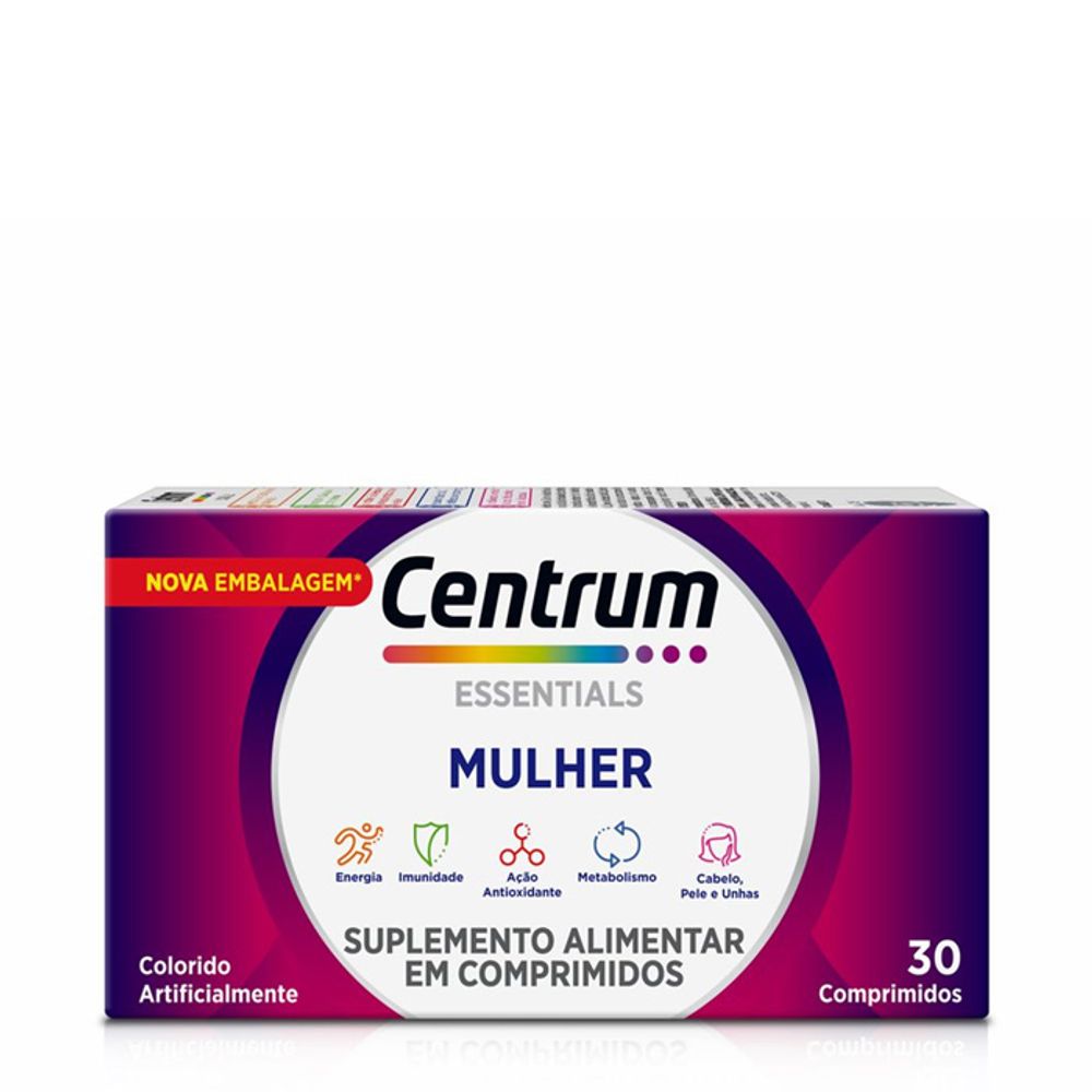 Polivitamínico Centrum Essentials Mulher Vitaminas de A a Z 30
