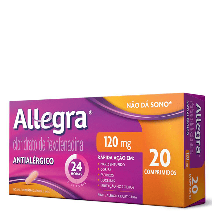 Antialérgico Allegra 120mg 20 Comprimidos