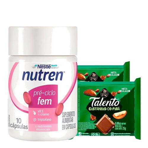 935311927---Kit-Suplemento-Alimentar-Nutren-Triptofano-Pre-Ciclo-FEM-10-Capsulas---Chocolate-Talento-Castanhas-Do-ParA-25g-2-Unidades