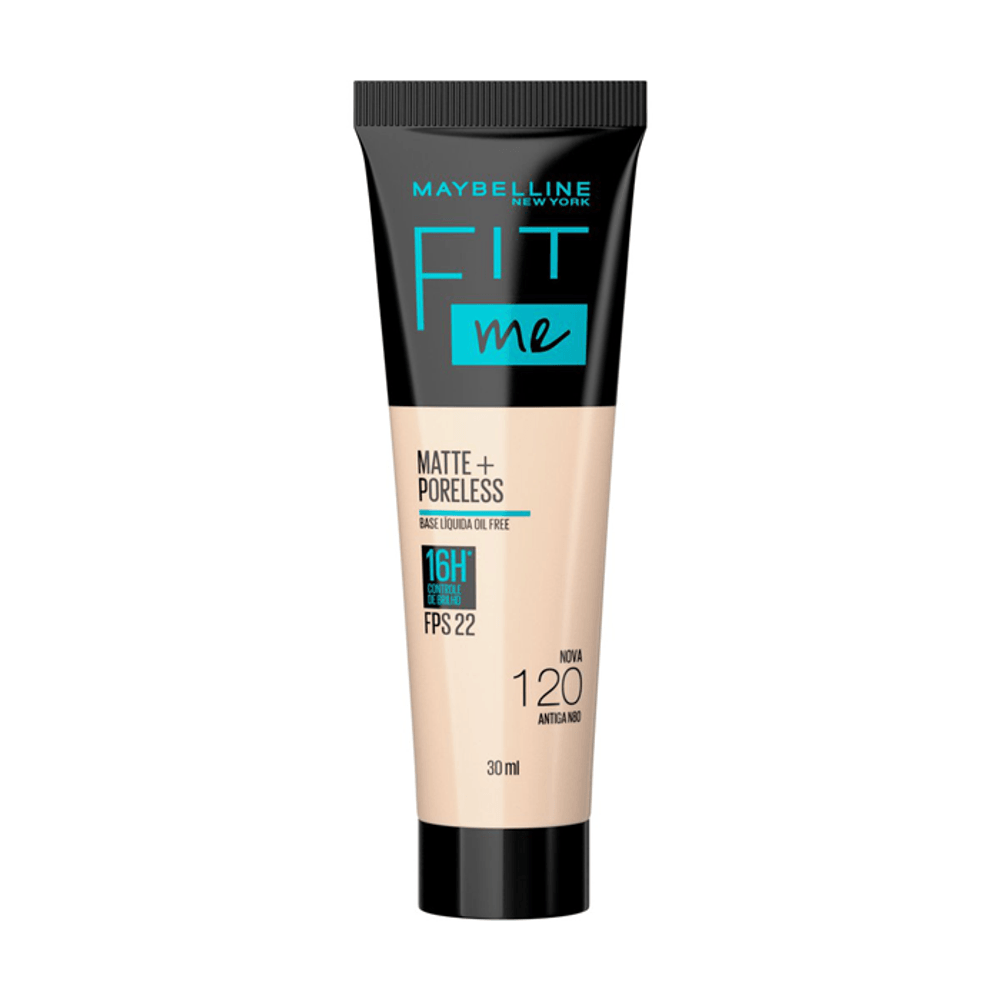 Base Líquida Maybelline NY Fit Me 120 FPS22 Efeito Matte 35ml - Drogarias  Pacheco