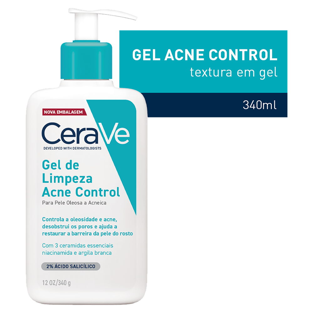 Gel de Limpeza Cerave Acne Control 340g - Drogarias Pacheco