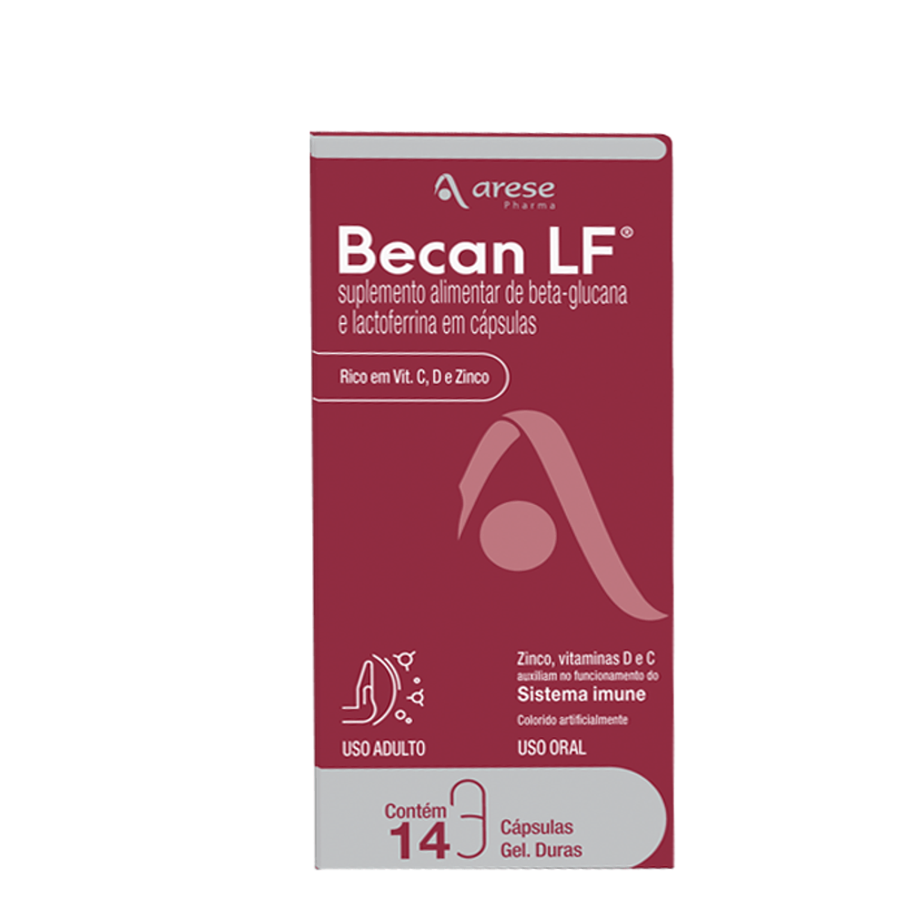Suplemento Alimentar Becan LF Arese Pharma 14 Cápsulas Gelatinosas ...